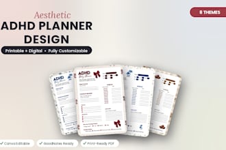 design a customized adhd daily planner design