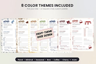 design a customized adhd daily planner design