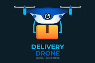 do courier logistic delivery service logo design