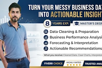 turn messy business data into decision ready analysis and reports