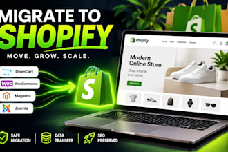 clone website migration opencart surecart woocommerce magento joomla to shopify
