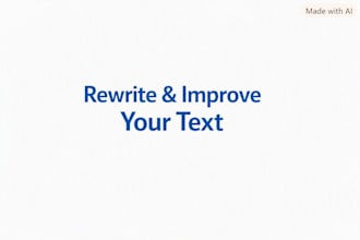 rewrite, improve or fix any text fast
