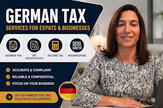 handle german tax return corporate tax, vat, income tax, and bookkeeping