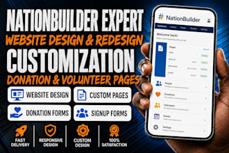 build nationbuilder website design, fix errors and bugs