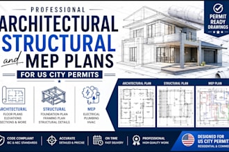 design architectural, structural, mep plans for building permits