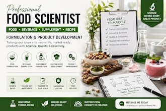 be your food scientist for recipe creation and food product development support