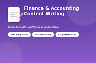 write finance and accounting content for your business