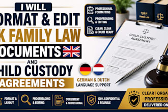format and edit UK family law documents and child custody agreements