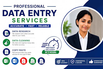 do data entry, web research, and copypaste work fast
