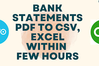 convert bank statements pdf to csv, excel for quickbooks, xero