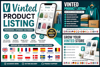 create and optimize vinted product listings and manage store
