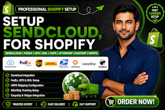 setup sendcloud, fedex, ups, dhl, usps aftership, easyship, shippo, for shopify