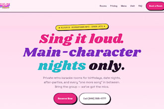design wix music photo booth bar website squarespace karaoke dj website maken