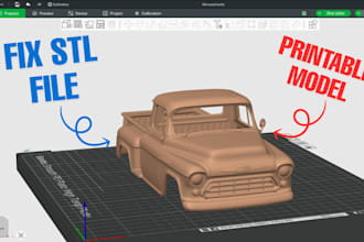 fix stl file, convert stl, repair mesh and optimize optimize for 3d prining
