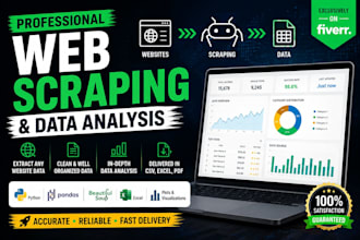 scrape website data, clean it, and provide business analytics