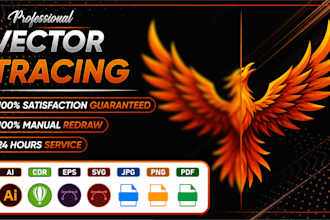 fix, revamp, redesign, vectorize, retrace your logo