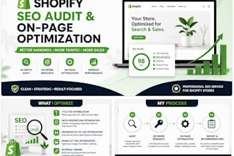 do shopify SEO audit and on page optimization