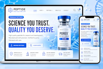 build fda compliant research,supplement,nutraceutical,ecommerce peptide website