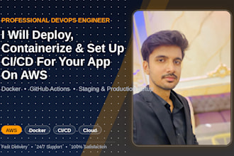 deploy, containerize and set up cicd for your app on AWS cloud