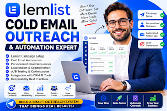 setup lemlist cold email outreach campaign and automation