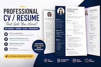 create a professional and ats friendly CV or resume