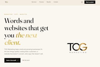 write high converting website