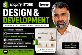 build shopify store, shopify custom design