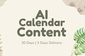 create 30 day ai social media content calendar