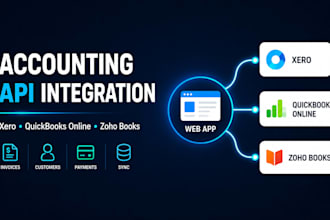 integrate xero, quickbooks online, or zoho books API into your web app