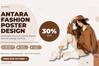 design aesthetic fashion sale poster and clothing brand