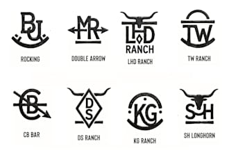 do cattle brand, western and ranch logo design
