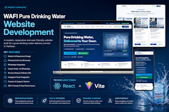 develop responsive react website with whatsapp order and SEO