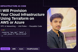 provision your cloud infrastructure using terraform on AWS or azure