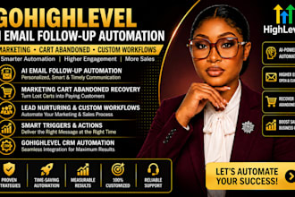 do gohighlevel ai email follow up automation, marketing cart abandoned custom