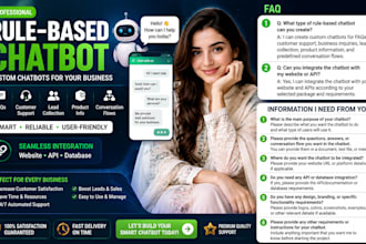 build a rule based chatbot for your website faq and customer support
