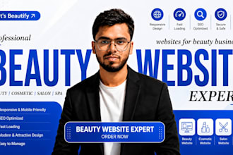 build beauty website, cosmetic website