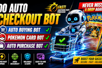 do auto checkout bot, auto buying bot, pokemon card bot, auto purchase bot