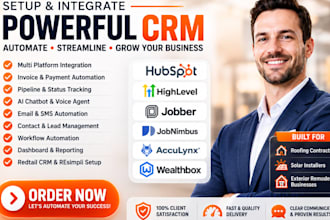 setup hubspot gohighlevel crm jobber jobnimbus acculynx wealthbox integrations