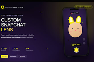 create custom snapchat lens ar filter for you