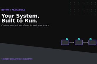 create a social media content workflow in notion or asana