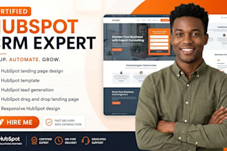 hubspot landing page design, hubspot template, lead generation, hubspot