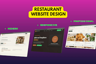 design a modern restaurant cafe or food website
