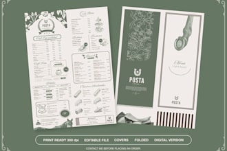 design a detailed food menu for a cafe, restaurant, etc