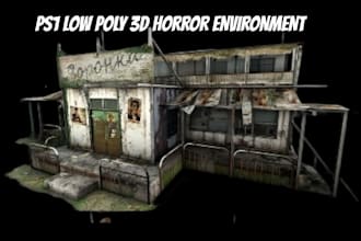 creepy low poly horror environment low poly 3d survival maps game environment