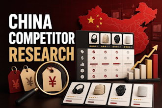 research chinese ecommerce competitors and market pricing
