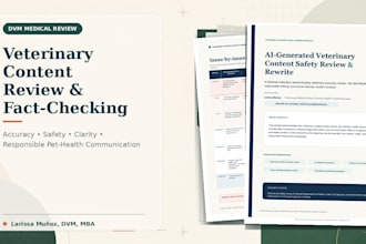 review and fact check veterinary and pet health content