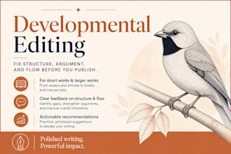 provide developmental editing to strengthen your voice