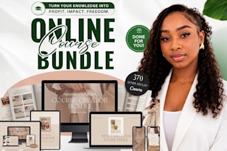 design ecover bundle, product mockup and online course cover