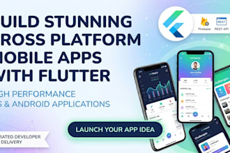develop flutter mobile app for android ios and mvp