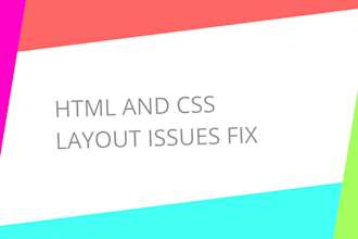 fix HTML CSS bugs and layout issues